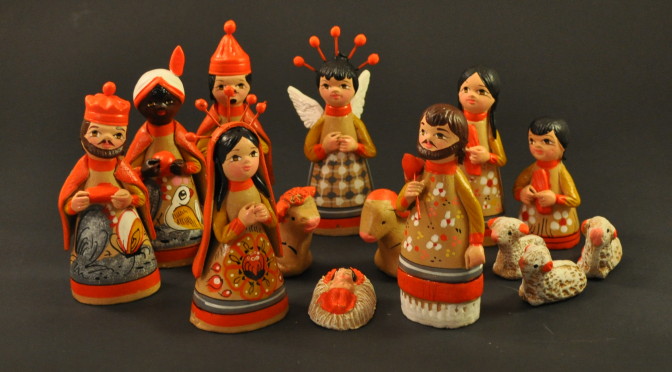 Colorful Clay Nativity