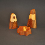 Multi-Wood Abstract Nativity, Holy Family