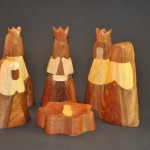 Multi-Wood Abstract Nativity