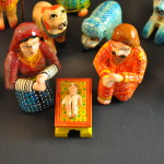 Dotted Benares Nativity, Holy Family