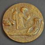 Bronze Holy Family Relief