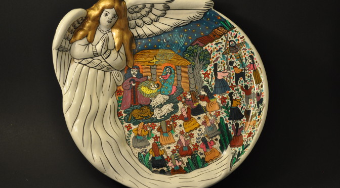 Painted Nativity Plate