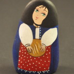 Painted Pebble Nativity. Baker