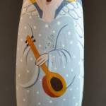 Painted Pebble Nativity. Singing Angel